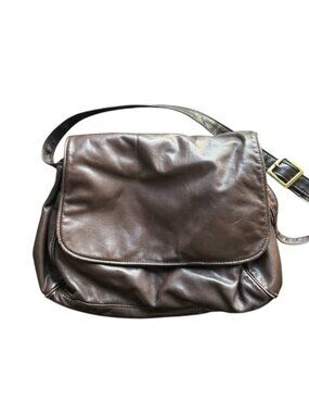 Victoria Leather Co Brown Soft Leather Shoulder Bag Purse Multi Compartment
